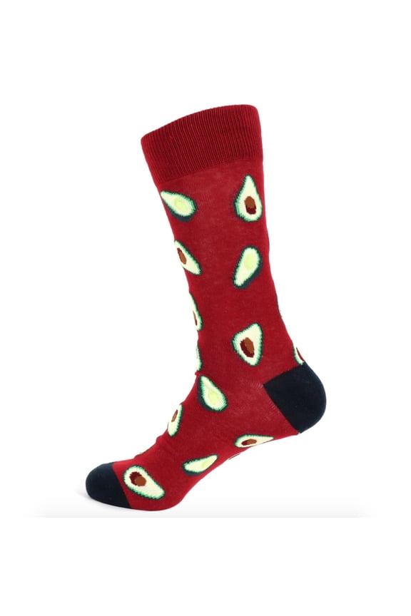 Men's Novelty Fun Socks - Avocado - 1 Pair