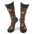 thumbnail image 1 of Urban-Peacock Men's Novelty Fun Socks - Fair Isle Vintage Winter - Charcoal - 1 Pair, 1 of 5