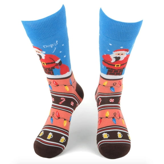 Urban-Peacock Men's Novelty Fun Socks - Funny Santa Holiday Cheer - 1 Pair