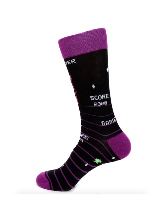 Men's Novelty Fun Socks - Video Game Arcade - 1 Pair