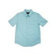 thumbnail image 1 of Urban Pipeline Boys Aqua Geo Short Sleeve Button-Down Poplin Shirt Small, 1 of 1