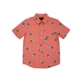 thumbnail image 1 of Urban Pipeline Boys Coral Pineapple Short Sleeve Button-Down Poplin Shirt XL, 1 of 1