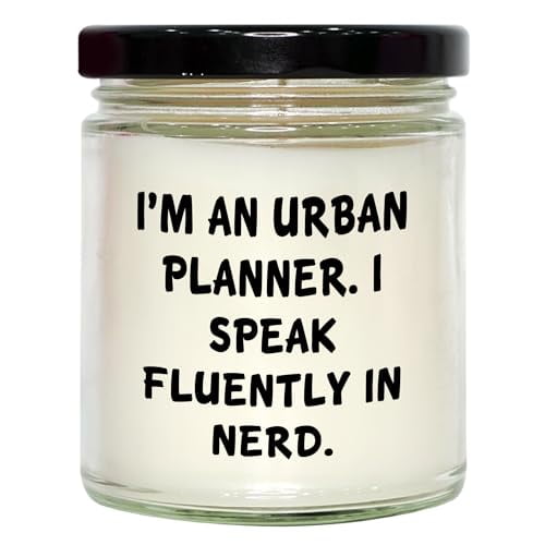 Urban Planner's Genius-Tastic Vanilla Soy Candle Gifts for Urban Planners, Perfect for Christmas Unique Gifts from Family to Friend, Unique Inspirational Gifts for City Planning Enthusiasts
