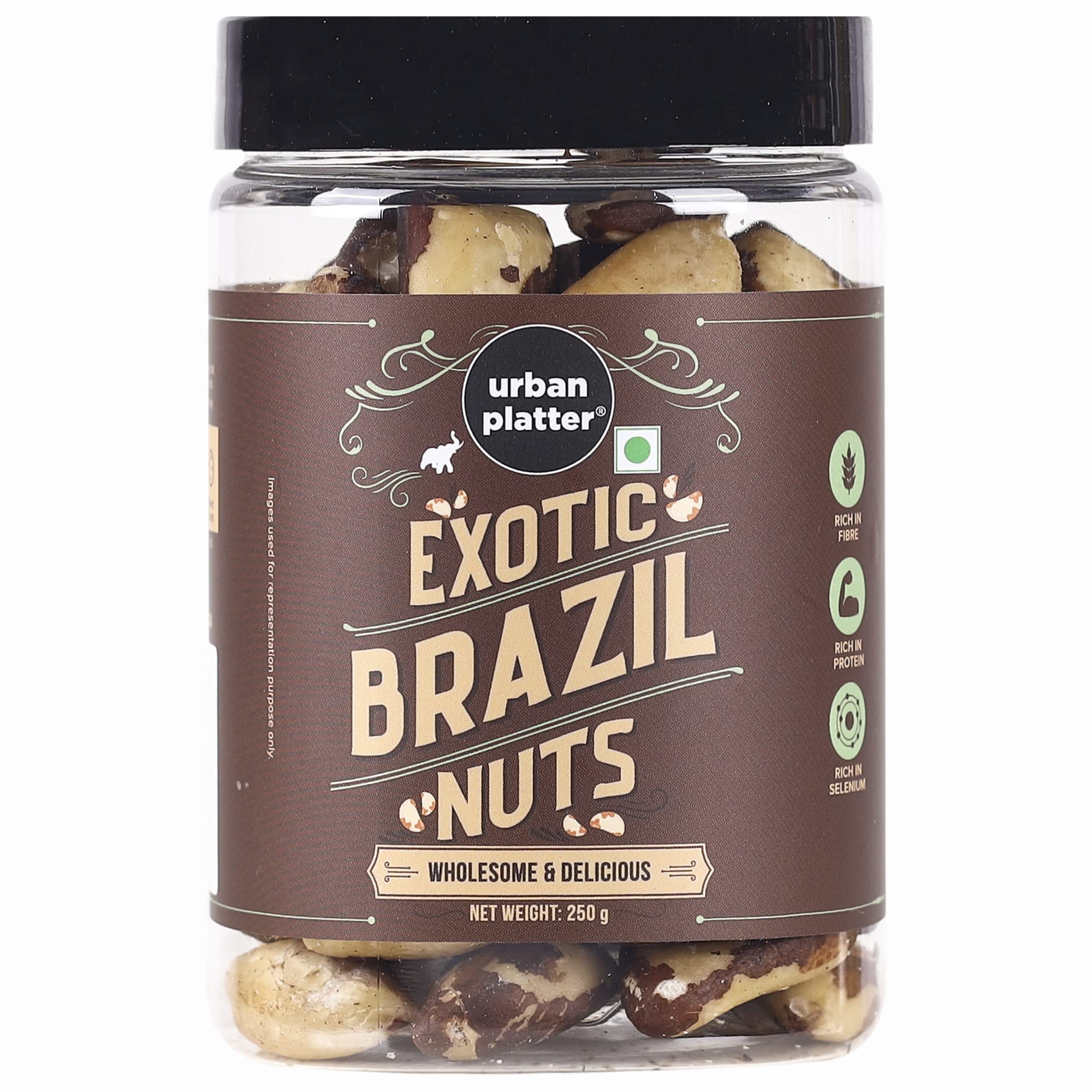 Urban Platter Exotic Brazil Nuts, 250G [Rich Source Of Selenium, Rich