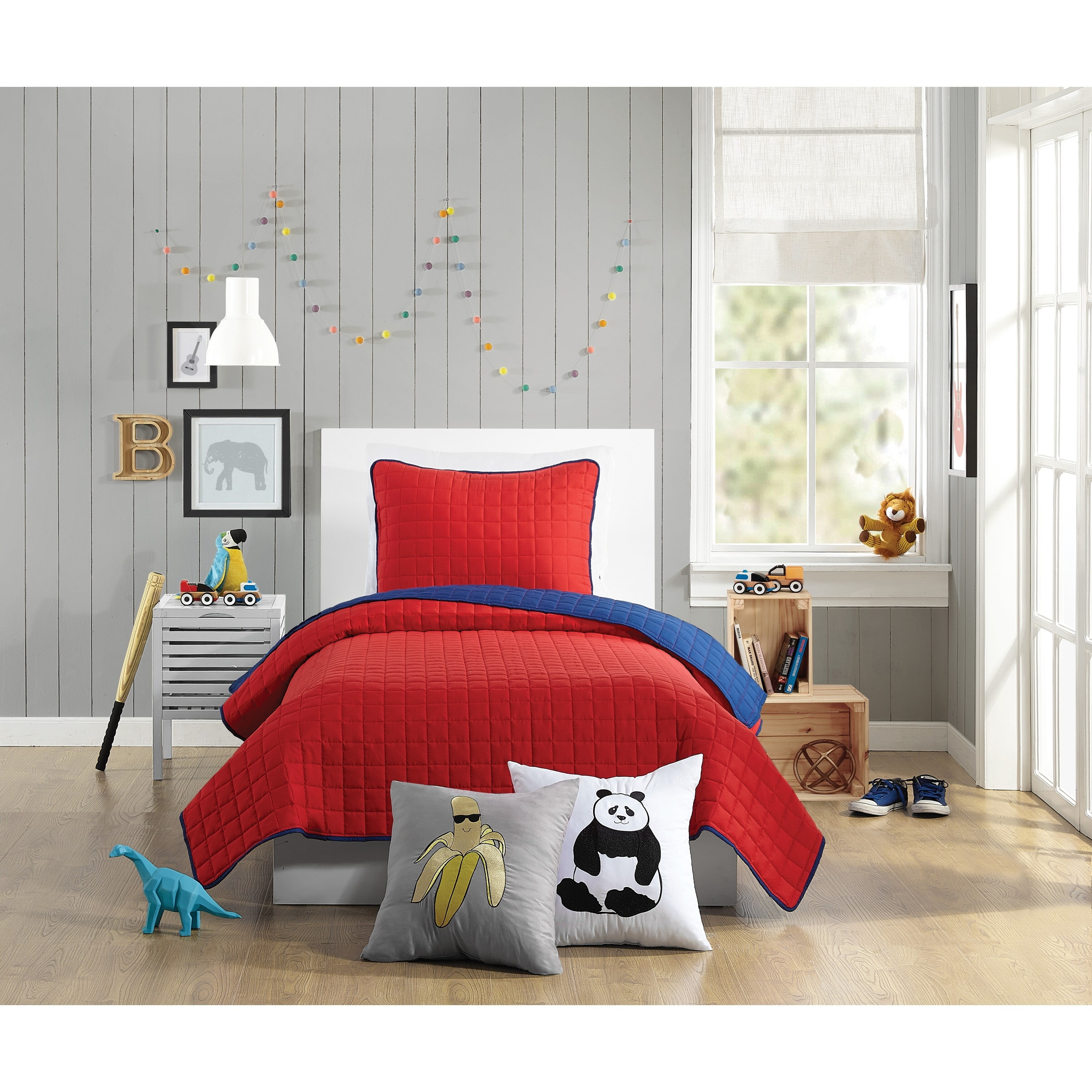 Urban Playground Kids and Teens Ayer Red 2-Piece Quilt Set, Twin