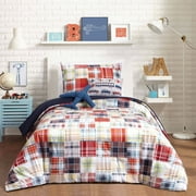 Urban Playground Kids Bryce Blue 4-Piece Comforter Set, Twin