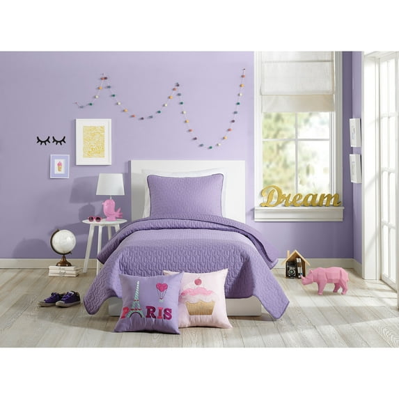 Urban Playground Kids Coty Purple 2-Piece Quilt Set,Twin