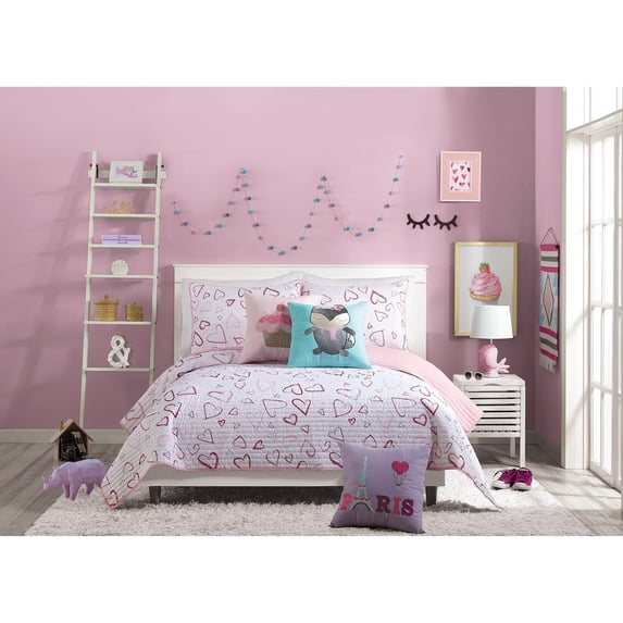 Urban Playground Kids and Teens Desiree Pink 2-Piece Quilt Set, Twin