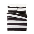 thumbnail image 1 of Urban Playground Kids and Teens Lavelle Black/White Stripe 3-Piece Comforter Set, Full/Queen, 1 of 8