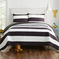 thumbnail image 1 of Urban Playground Kids and Teens Lavelle Stripe Black/White 3-Piece Quilt Set, Full/Queen, 1 of 9