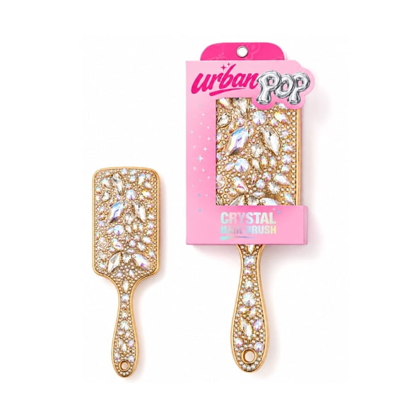 URBAN POP Decorative Paddle Hair Brush with Comfortable Grip for Everyday Styling