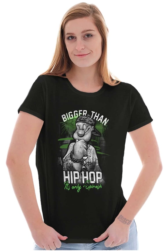 Urban Popeye Bigger Than Hip Hop Women's T Shirt Ladies Tee Brisco Brands S