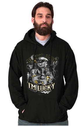 Urban Popeye Black Jack I'm Lucky Hoodie Sweatshirt Women Men Brisco Brands X