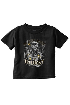 Urban Popeye Black Jack I'm Lucky Toddler Boy Girl T Shirt Infant Toddler Brisco Brands 12M