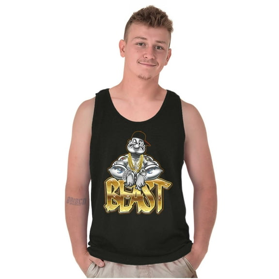 Urban Popeye Bling Beast Cartoon Tank Top T Shirts Men Women Brisco Brands 2X