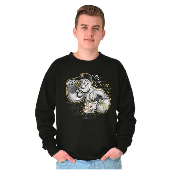 Urban Popeye Bling Paint Splatter Sweatshirt for Men or Women Brisco Brands S