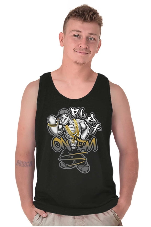 Urban Popeye Drip Flex On Em Cartoon Tank Top T Shirts Men Women Brisco Brands 2X