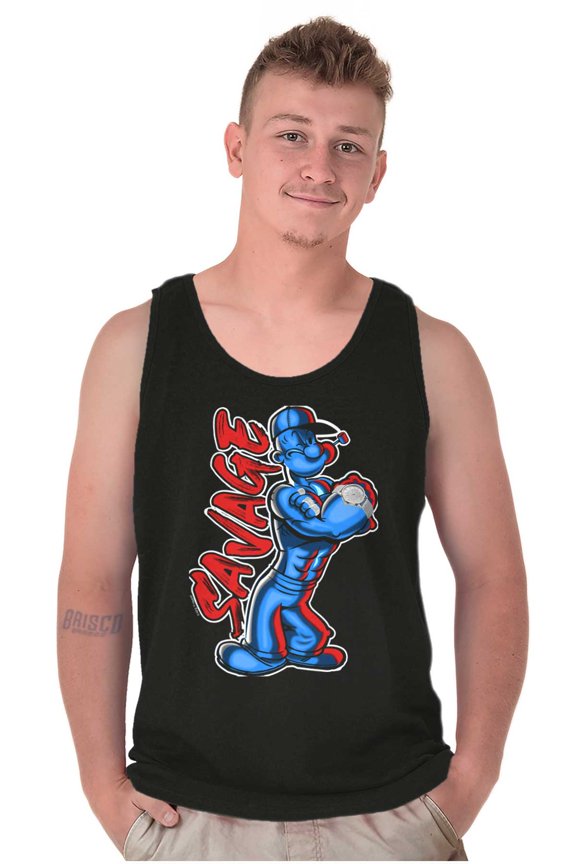 Urban Popeye Drip Savage Cartoon Tank Top T Shirts Men Women Brisco Brands S