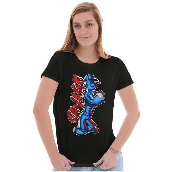 Urban Popeye Drip Savage Cartoon Women's T Shirt Ladies Tee Brisco Brands S