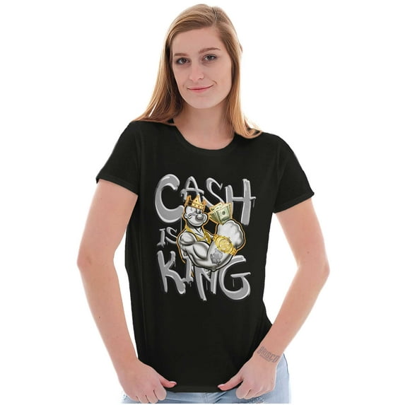 Urban Popeye Money Cash is King Women's T Shirt Ladies Tee Brisco Brands S