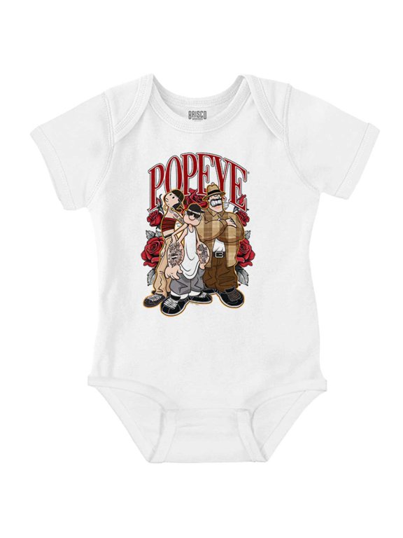 Urban Popeye Olive Oyl Bluto Gang Romper Boys or Girls Infant Baby Brisco Brands 24M