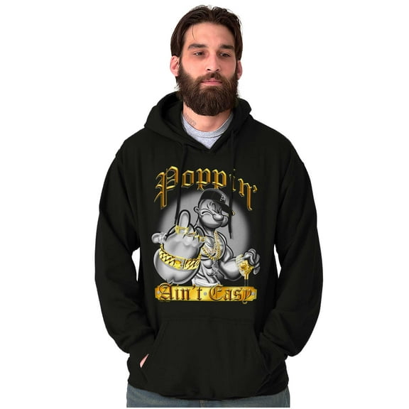 Urban Popeye Poppin Ain't Easy Hoodie Sweatshirt Women Men Brisco Brands S