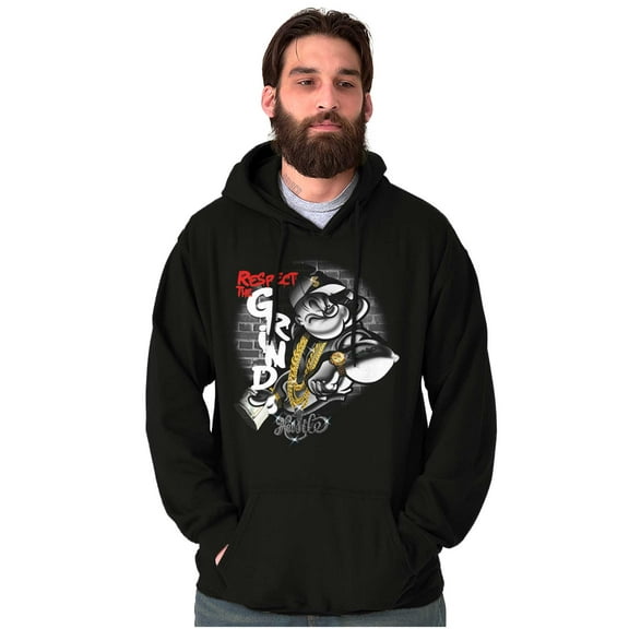 Urban Popeye Respect the Grind Hoodie Sweatshirt Women Men Brisco Brands S