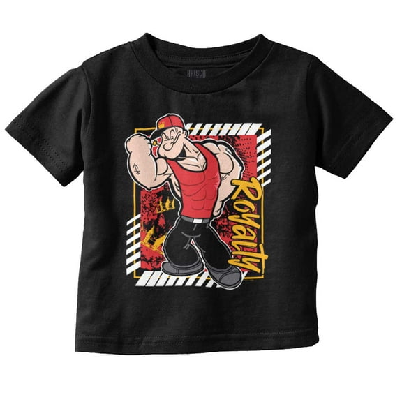 Urban Popeye Royalty Muscle Cartoon Toddler Boy Girl T Shirt Infant Toddler Brisco Brands 2T