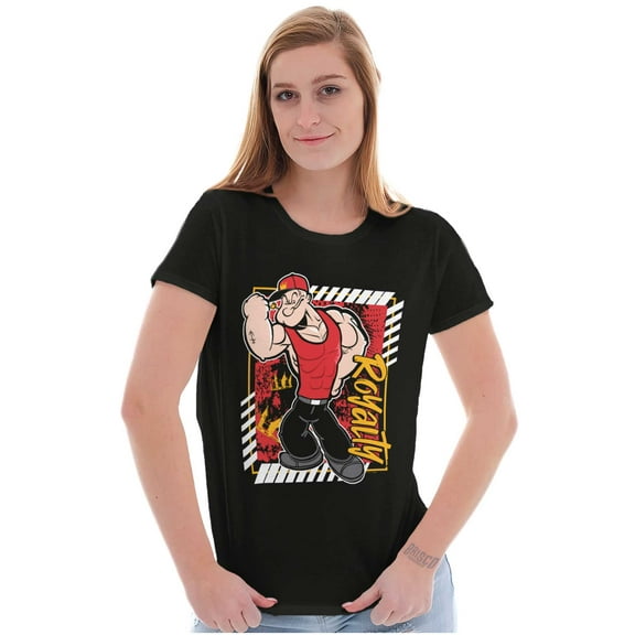 Urban Popeye Royalty Muscle Cartoon Women's T Shirt Ladies Tee Brisco Brands S