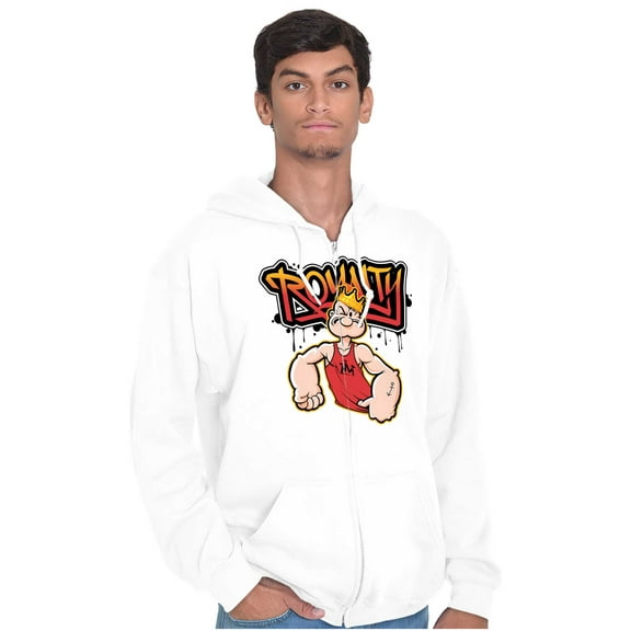 Urban Popeye Royalty Paint Dip Unisex Plus Size Zip Hoodie Brisco Brands 2X