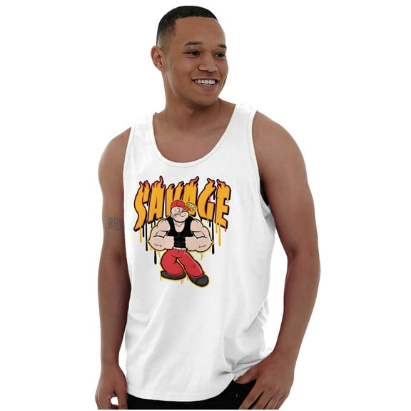 Urban Popeye Savage Muscle Cartoon Tank Top T Shirts Men Women Brisco Brands 2X