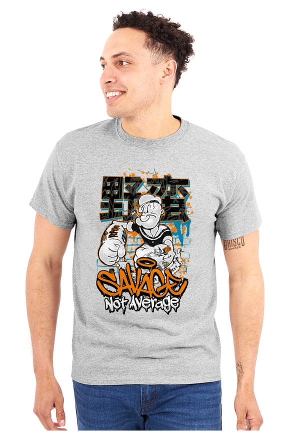 Urban Popeye Savage Not Average Men's Graphic T Shirt Tees Brisco Brands S