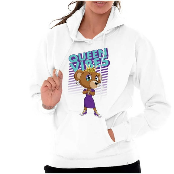 Urban Queen Vibes Sassy Teddy Bear Hoodie Sweatshirt Women Brisco Brands S