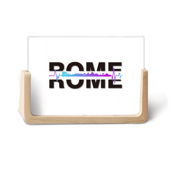 Urban Radio Wave Roman Architecture Photo Wooden Photo Frame Tabletop Display