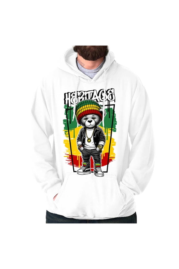 Urban Rastafari Heritage Teddy Bear Hoodie Sweatshirt Women Men Brisco Brands X