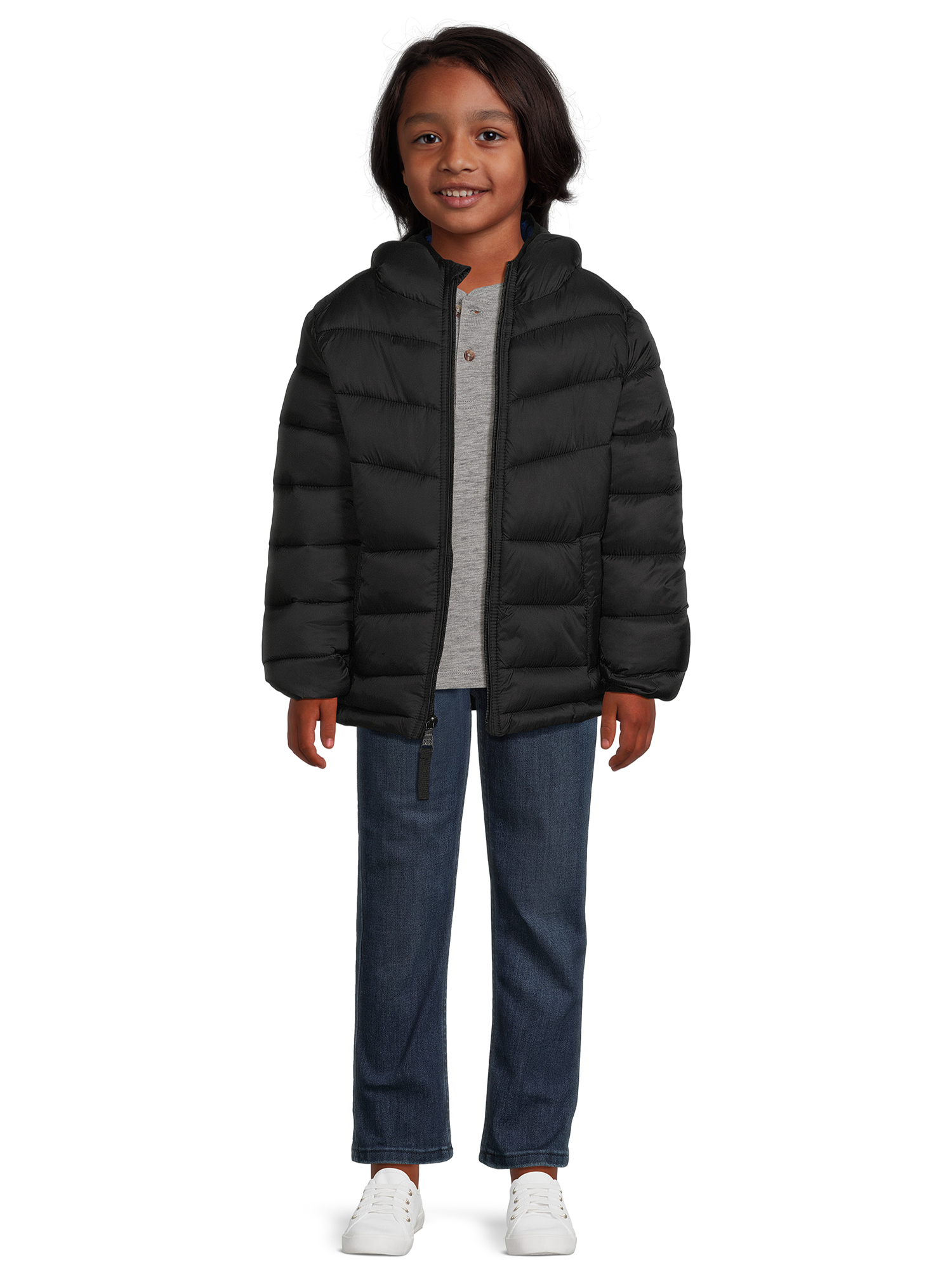 Urban Republic Boys Packable Puffer Jacket with Hood, Sizes 5-20 ...