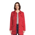 Urban Republic Women’s Thin Quilted Barn Jacket with Belt