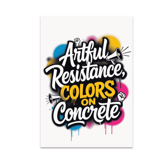 Urban Resistance Wall Art - Artistic Protest Supporter - 13x19 Poster Print