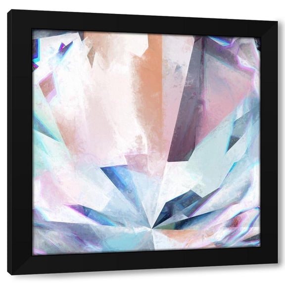 Urban Road 12x12 Black Modern Wood Framed Wall Art Titled - Crystal Lattice