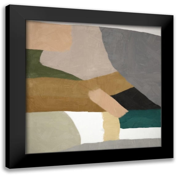 Urban Road 12x12 Black Modern Framed Museum Art Print Titled - Jade Way II Art Print