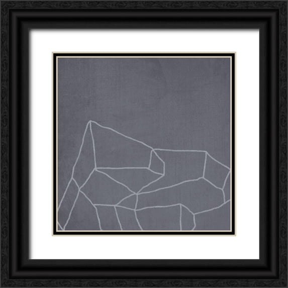 Urban Road 12x12 Black Ornate Wood Framed with Double Matting Museum Art Print Titled - Geode