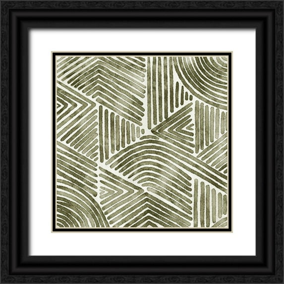 Urban Road 12x12 Black Ornate Wood Framed with Double Matting Museum Art Print Titled - On Repeat III