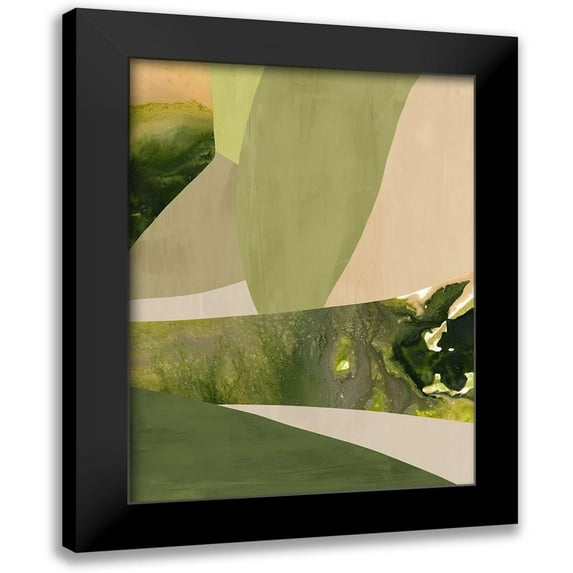 Urban Road 12x14 Black Modern Framed Museum Art Print Titled - Green Gables I