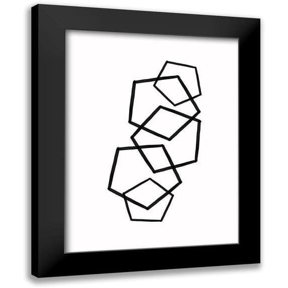 Urban Road 12x14 Black Modern Framed Museum Art Print Titled - Invert Poster