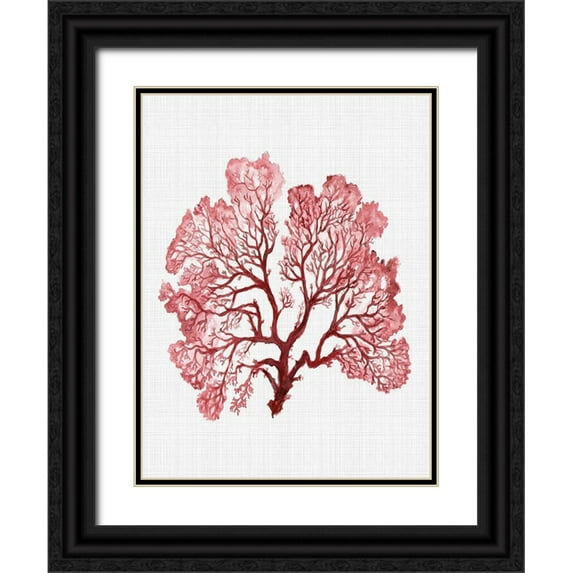 Urban Road 12x14 Black Ornate Wood Framed with Double Matting Museum Art Print Titled - Jamaica Blush Poster