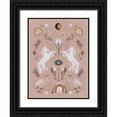thumbnail image 1 of Urban Road 12x14 Black Ornate Wood Framed with Double Matting Museum Art Print Titled - Unicorn Dreaming, 1 of 4