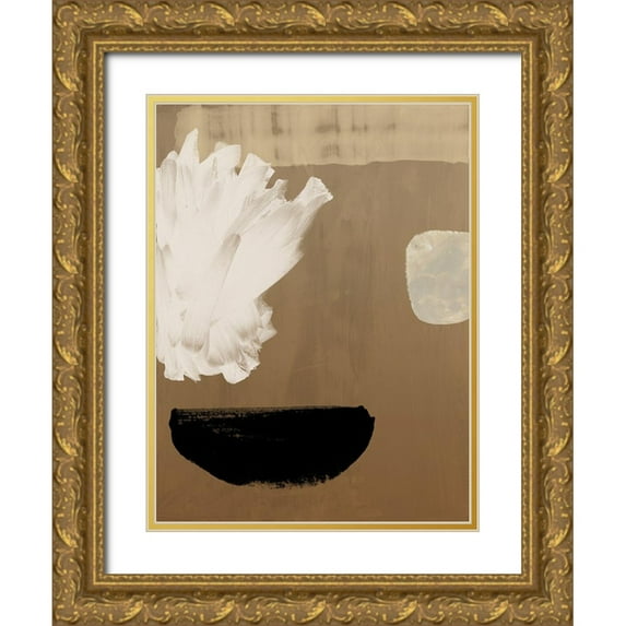 Urban Road 12x14 Gold Ornate Wood Framed with Double Matting Museum Art Print Titled - Brick and Mortar I