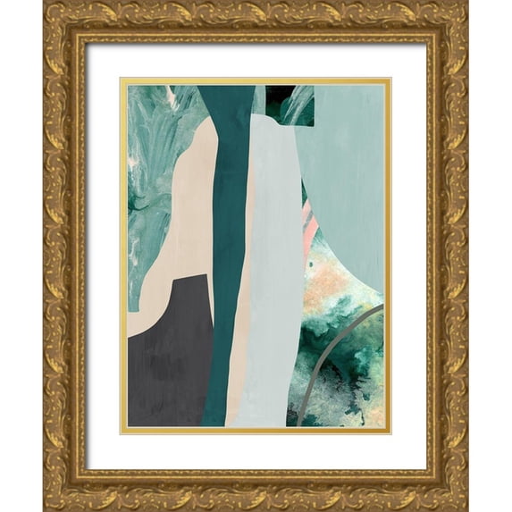 Urban Road 12x14 Gold Ornate Wood Framed with Double Matting Museum Art Print Titled - Deep Dive I