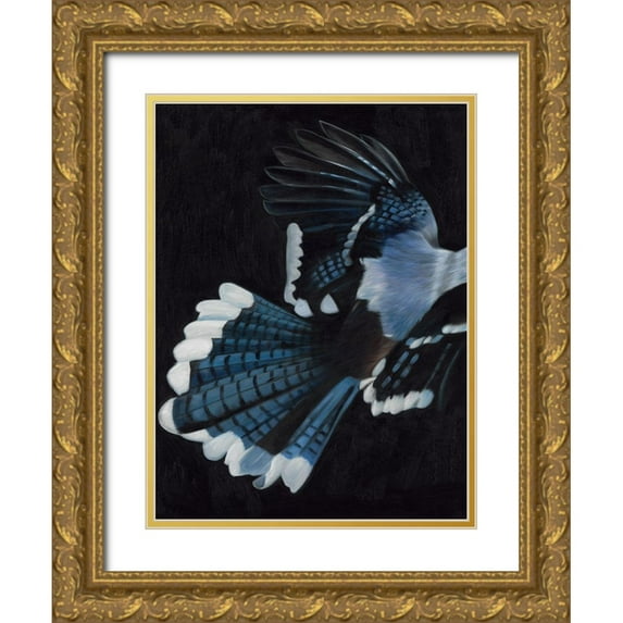 Urban Road 12x14 Gold Ornate Wood Framed with Double Matting Museum Art Print Titled - Perch