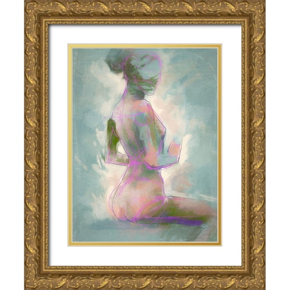 Urban Road 12x14 Gold Ornate Wood Framed with Double Matting Museum Art Print Titled - Radiant